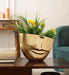 The Amused Gold Face Vase - WoodenTwist
