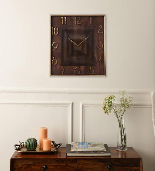 Chateau Square Gold Wall Clock - WoodenTwist