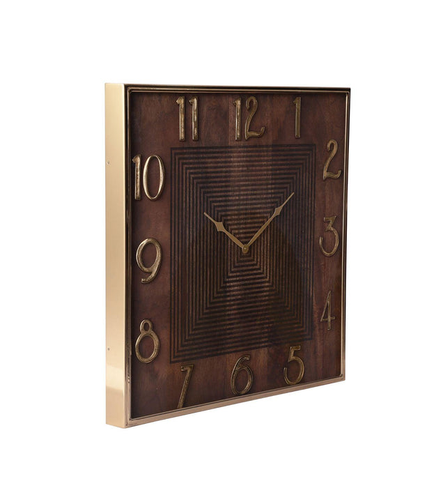 Chateau Square Gold Wall Clock - WoodenTwist