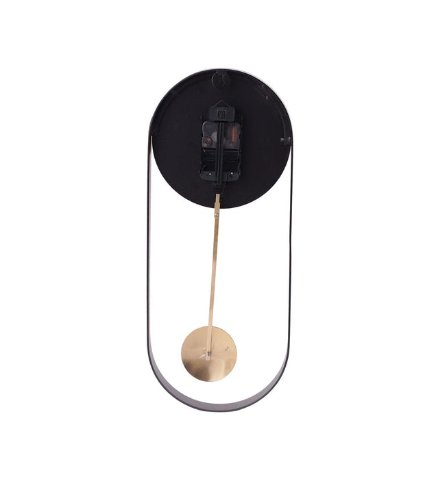 Noir Pendulum Wall Clock with Black Frame - WoodenTwist