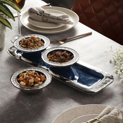 Versace Design Bowl Tray Set In Enamle - WoodenTwist