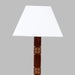Amogh Brown and off white Floor Lamp with Ivory white Shade - WoodenTwist