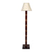 Amogh Brown and off white Floor Lamp with Beige Soft Shade - WoodenTwist