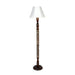 Chinar Light brown and White Floor Lamp with Ivory white Soft Shade - WoodenTwist