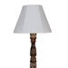 Chinar Light brown and White Floor Lamp with Ivory white Soft Shade - WoodenTwist
