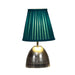Utsav Silver plated Table Lamp with Teal pleated shade - WoodenTwist