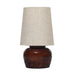 Nirvana Bed side Lamp with Beige Shade - WoodenTwist