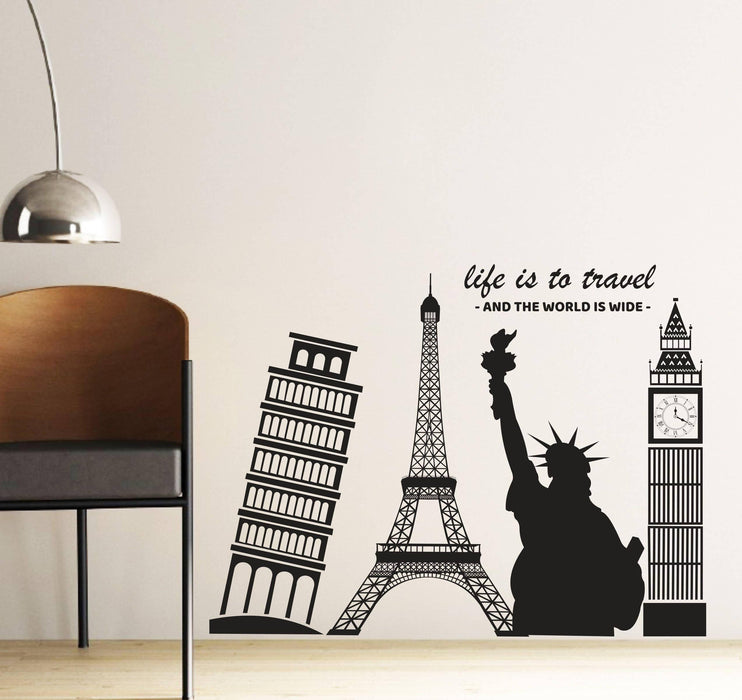 "Life Is to Travel" Wall Sticker - WoodenTwist