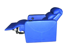 Single Seater Motorised Mechanism Blue Finish Recliner Blue - WoodenTwist