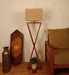 Infinity Wooden Floor Lamp with Premium Beige Fabric Lampshade - WoodenTwist
