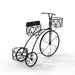 Garden Cart Planter Stand Tricycle Plant Holder - Ideal for Home, Garden, Patio (White) - WoodenTwist