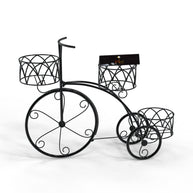 Garden Cart Planter Stand Tricycle Plant Holder - Ideal for Home, Garden, Patio - WoodenTwist