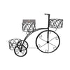 Wooden Twist Garden Cart Planter Stand Tricycle Plant Holder - Ideal for Home, Garden, Patio