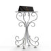 Metal Plant Stand Patio Indoor Outdoor Wrought Iron/Flowers Planter Shelf (1 Tier White) - WoodenTwist
