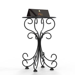 Metal Plant Stand Patio Indoor Outdoor Wrought Iron/Flowers Planter Shelf (1 Tier Black) - WoodenTwist