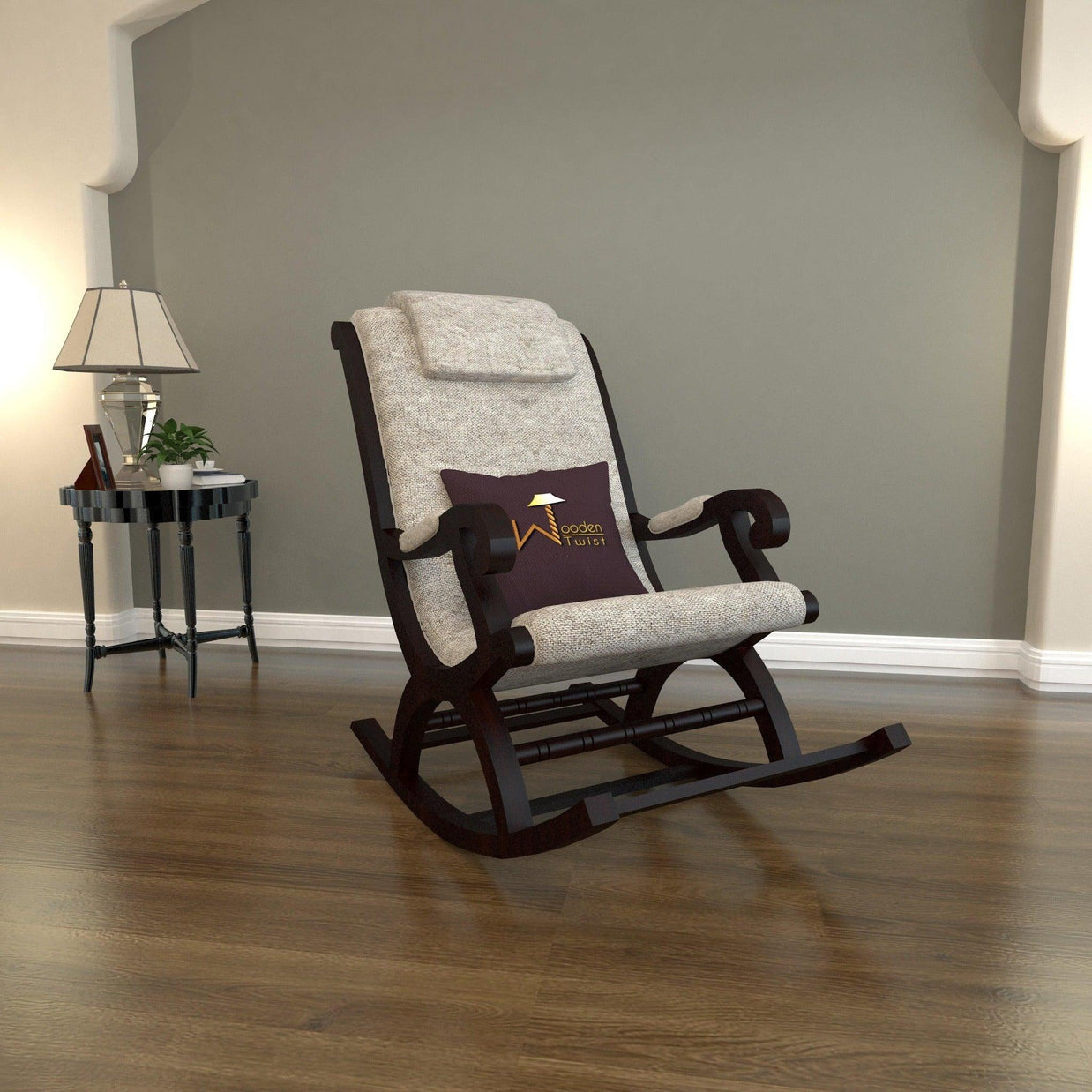 Mecedora Premium Sheesham Wood Rocking Chair - WoodenTwist