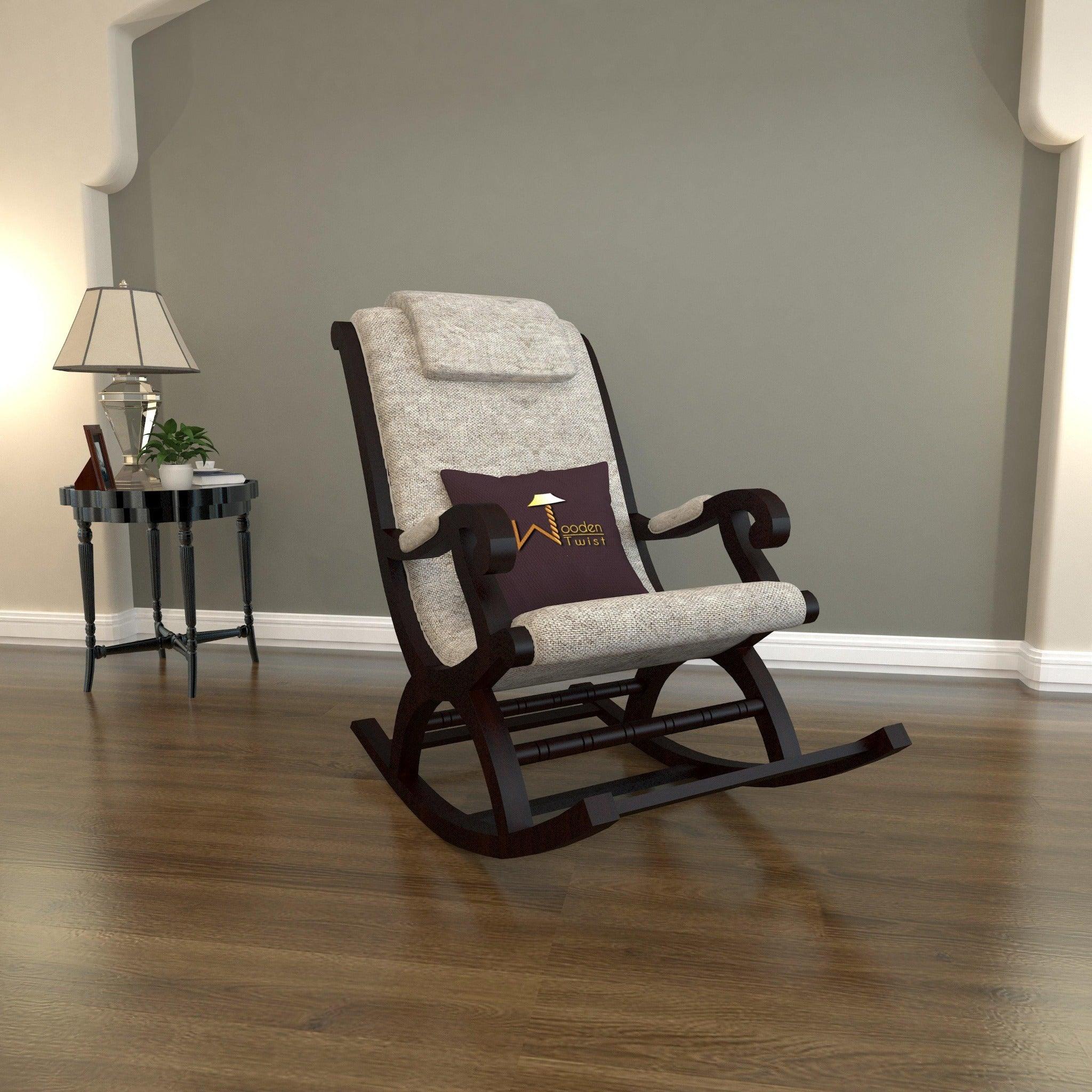 Mecedora Premium Sheesham Wood Rocking Chair - WoodenTwist
