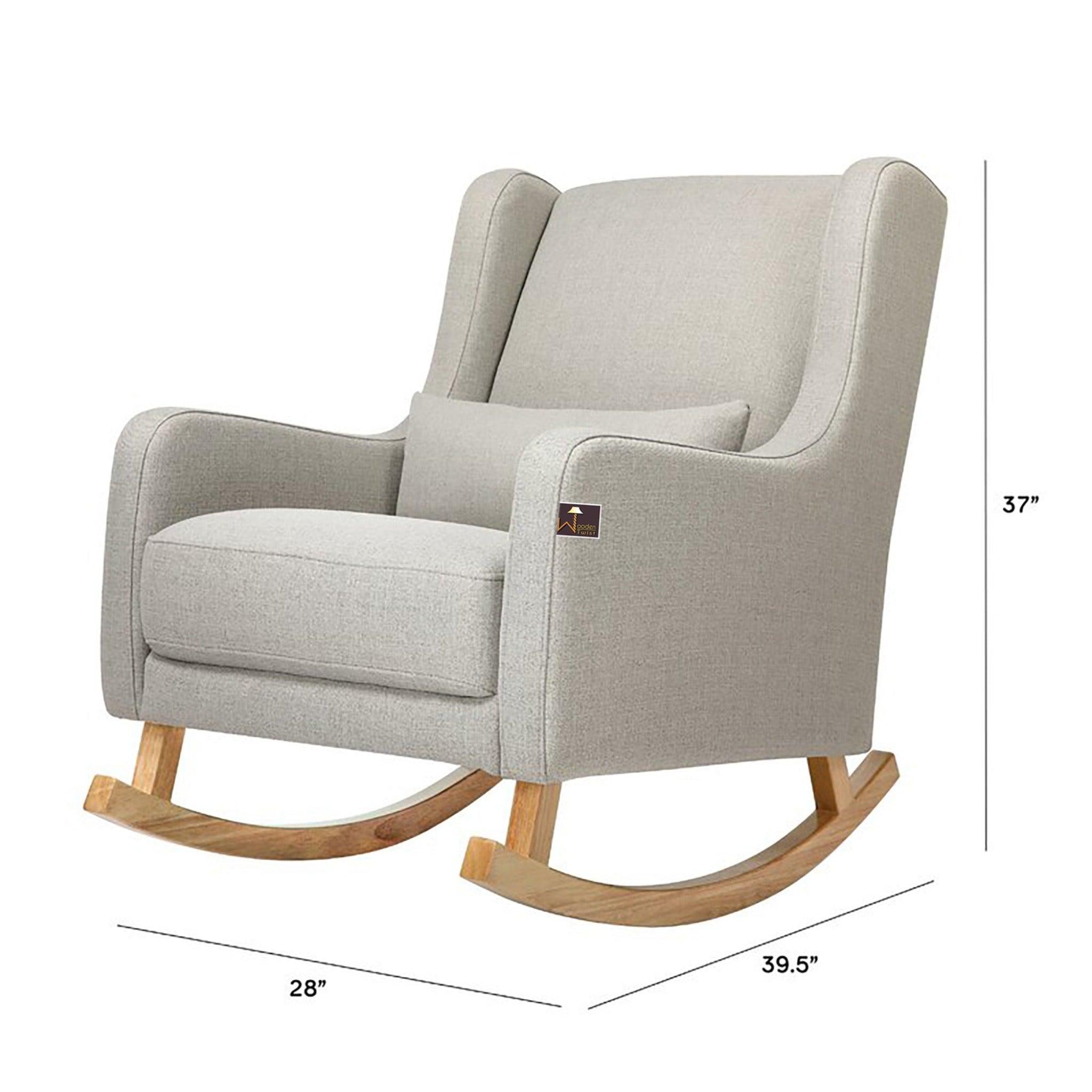 Kai Rocking Chair (Grey) - WoodenTwist