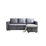 Modern Style 5 Seater Right-Side L-Shape Sofa Cum Bed with Comfort Cushion - WoodenTwist