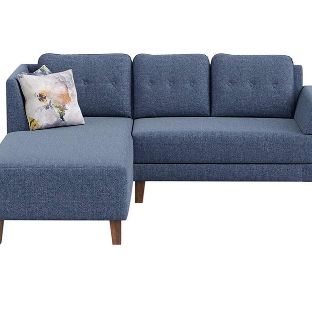Azul 5 seater Left-Side L Shape Fabric Sofa Set - WoodenTwist