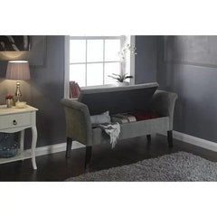 Handmade Exclusive Modern Design Wooden Bench with Storage (Walnut Legs) - WoodenTwist