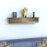 Onlineshoppee Wooden Fancy Hand Carved Wall Shelf with Jali Work - WoodenTwist