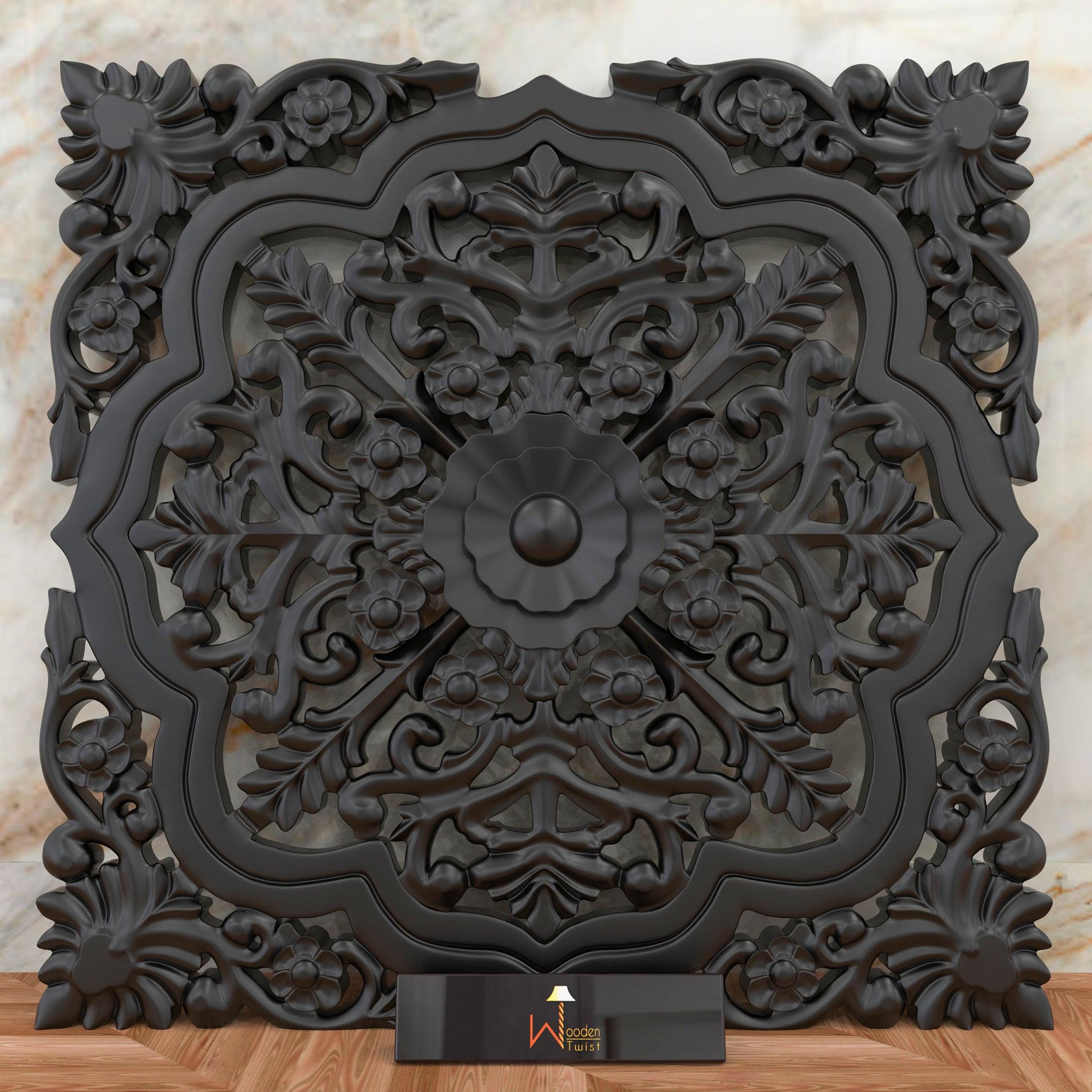 Premium Wooden Hand Carved Wall Panel - WoodenTwist