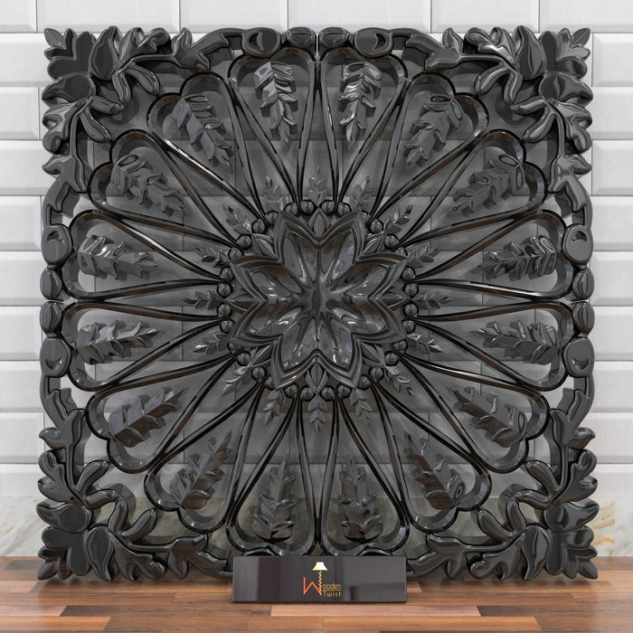 Chic Wood Hand Carved Wall Panel - WoodenTwist