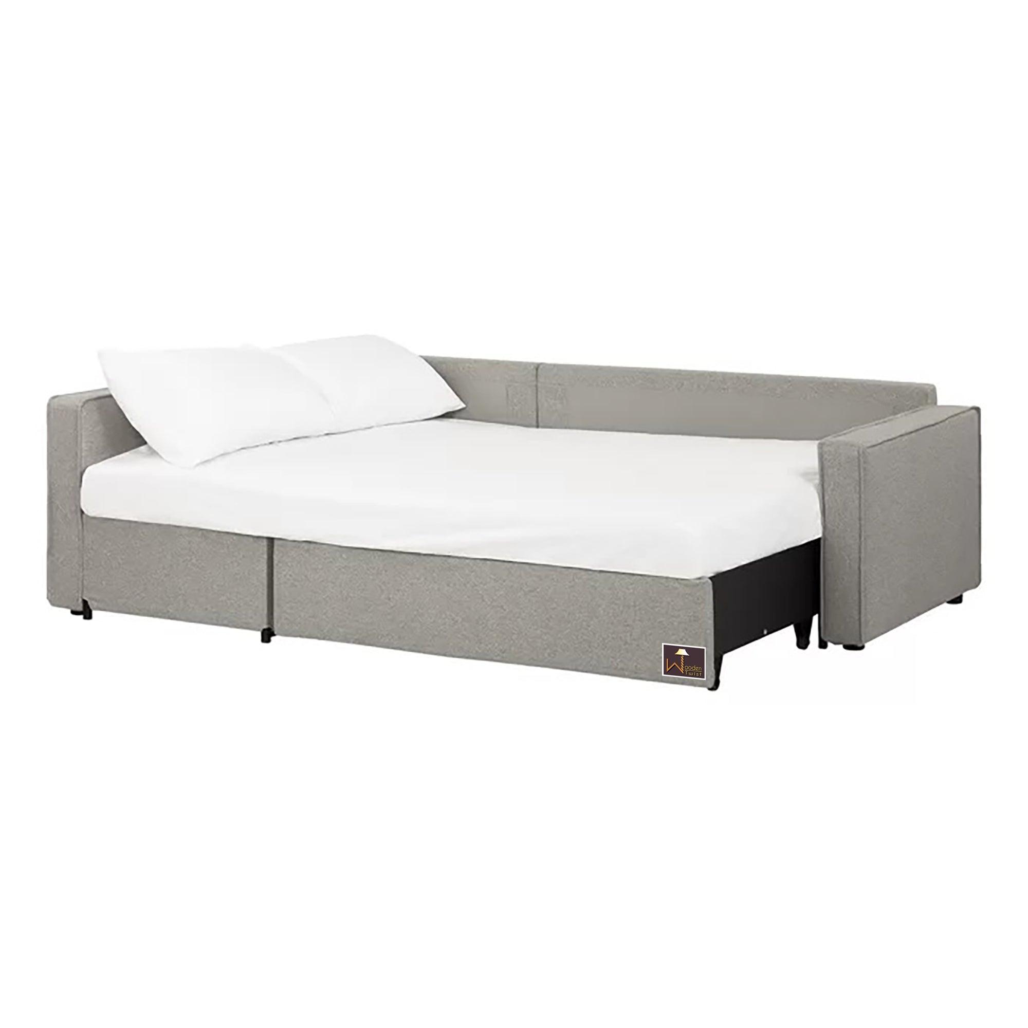 Wide 5 Seater L-Shape Sofa Bed with Comfort Cushion - WoodenTwist