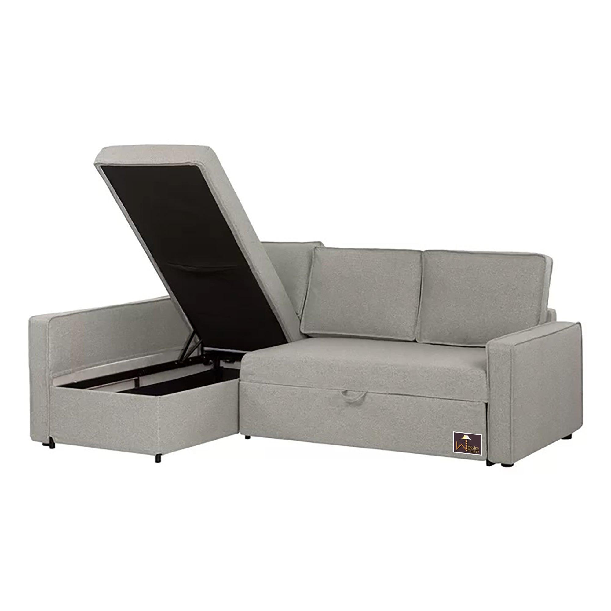 Wide 5 Seater L-Shape Sofa Bed with Comfort Cushion - WoodenTwist