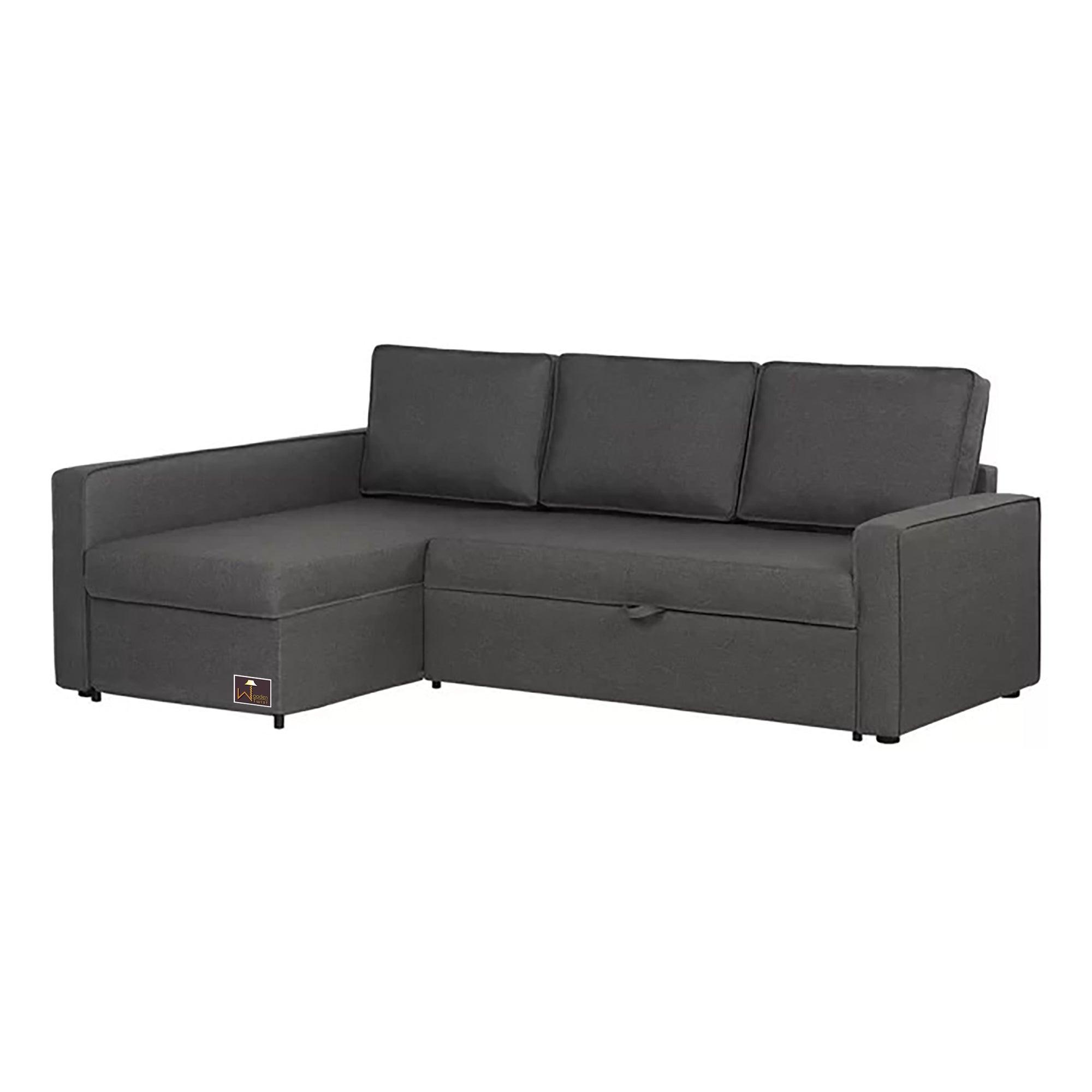 Wide 5 Seater L-Shape Sofa Bed with Comfort Cushion - WoodenTwist