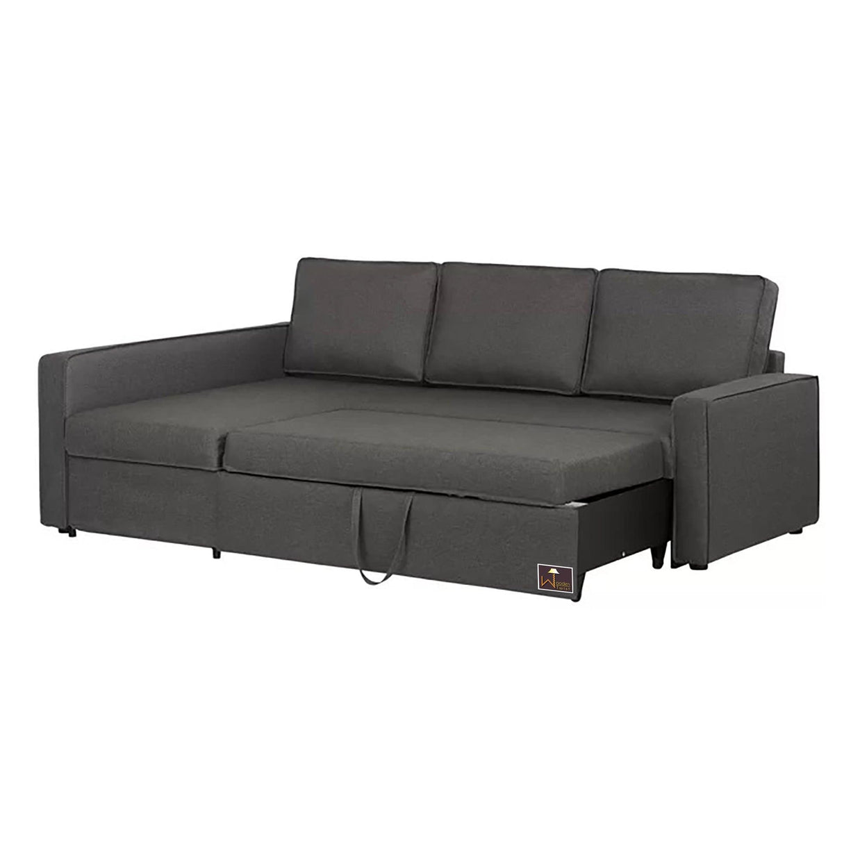 Wide 5 Seater L-Shape Sofa Bed with Comfort Cushion - WoodenTwist