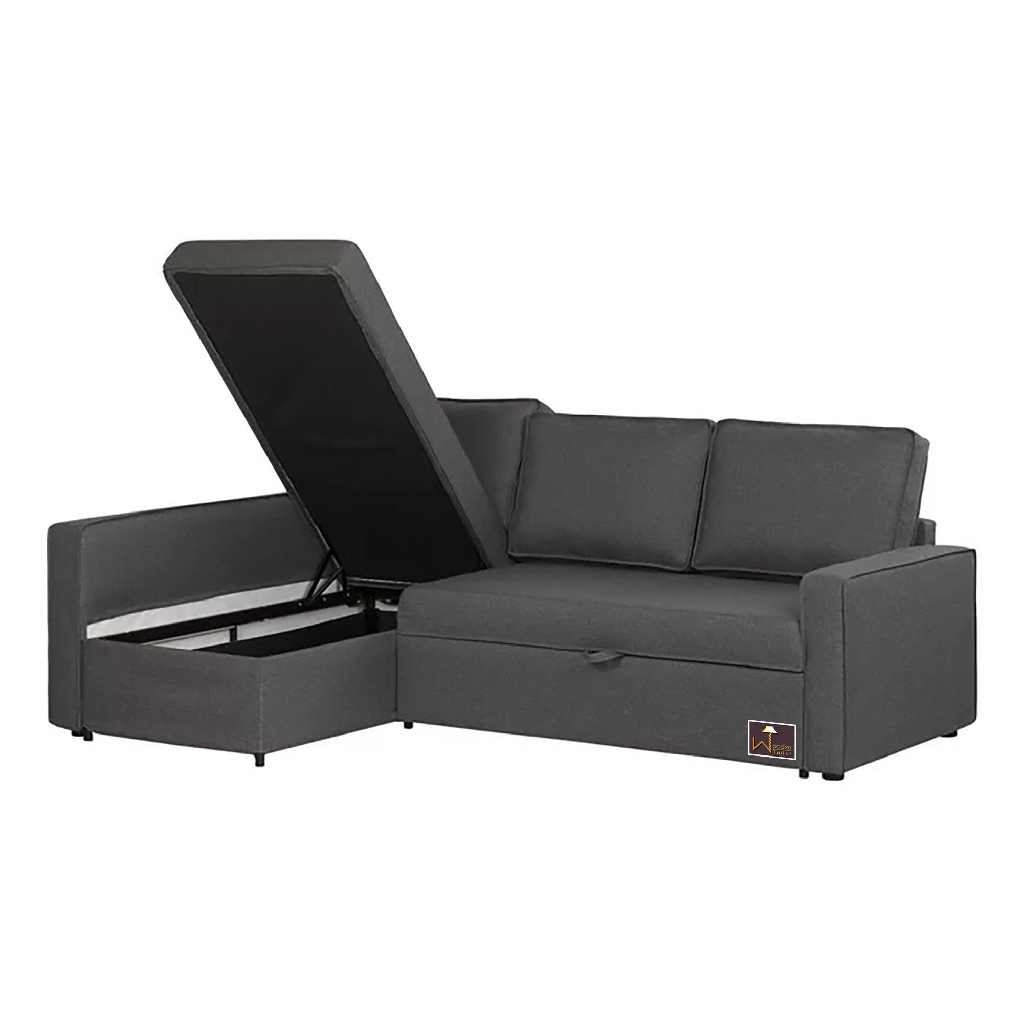 Wide 5 Seater L-Shape Sofa Bed with Comfort Cushion - WoodenTwist