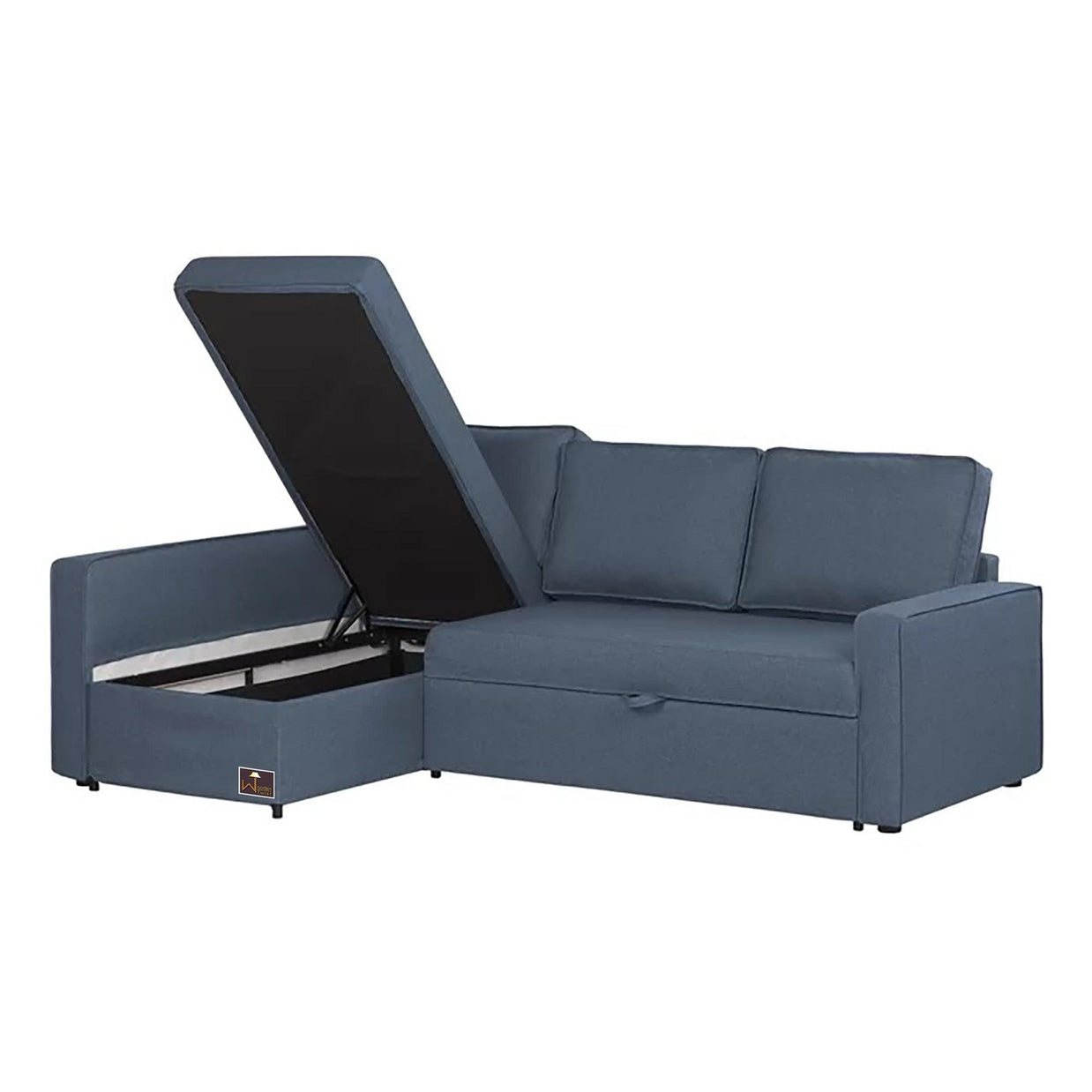 Wide 5 Seater L-Shape Sofa Bed with Comfort Cushion - WoodenTwist