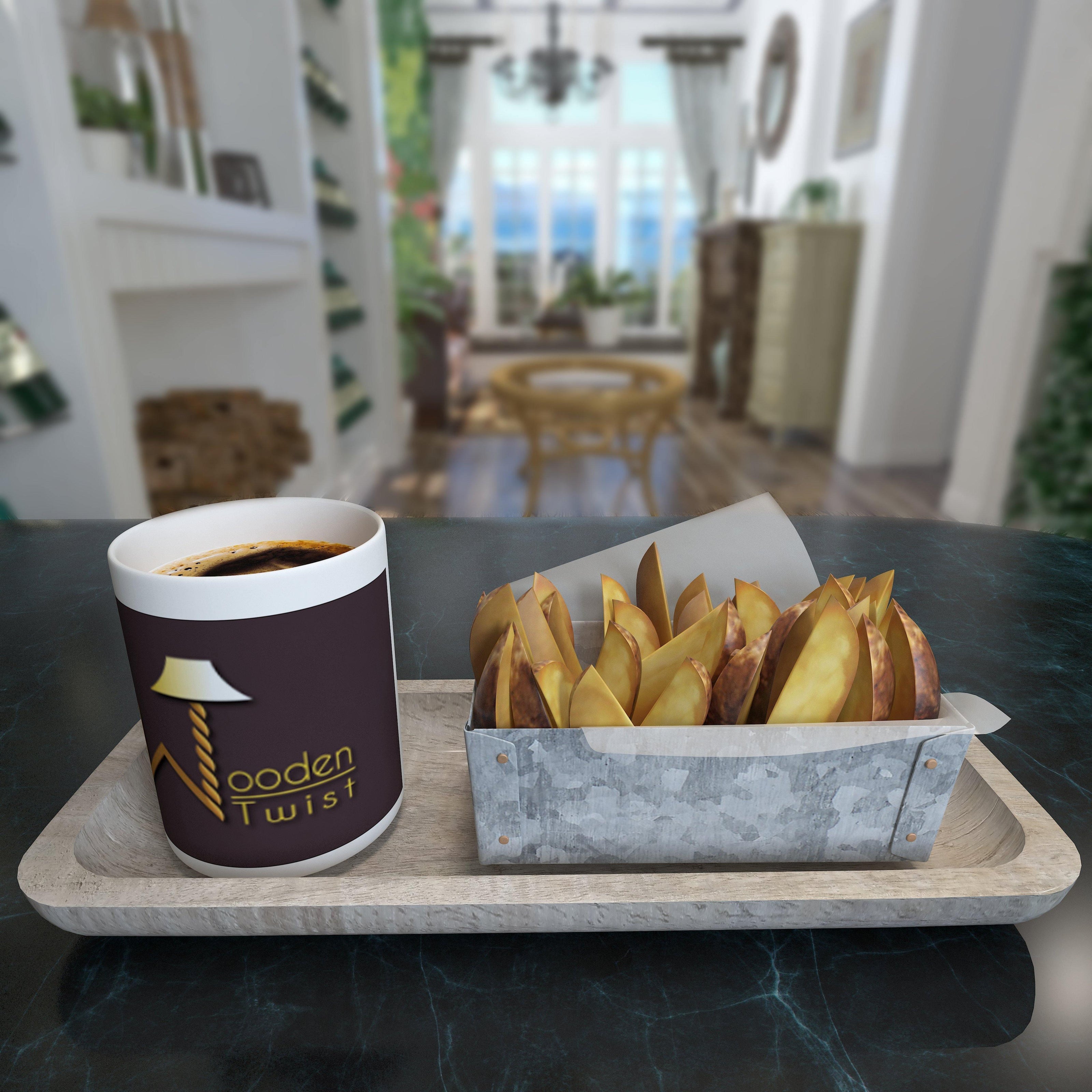 Solid Mango Wood Premium Tray Platter Set of 4 - Long Tray