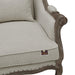 Wooden Wide Wingback Arm Chair (Cardiff Cream) - WoodenTwist