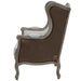 Wooden Wide Wingback Arm Chair (Cardiff Cream) - WoodenTwist