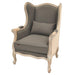 Wooden Wide Wingback Arm Chair (Cafe Mocha) - WoodenTwist