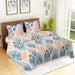 Cotton 200TC Printed King Size Bedsheet with 2 Pillow Covers - WoodenTwist