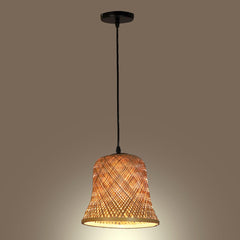 Khadi Brown Cane Wood Hanging Lights - WoodenTwist