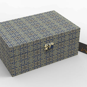 Medium Size Antique Print Wooden Jewellery Box - WoodenTwist