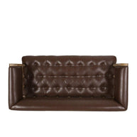 Wooden Flared Arm Loveseat Bench for Living Room Comfort for Backrest (2 Seater, Dark Brown) - WoodenTwist