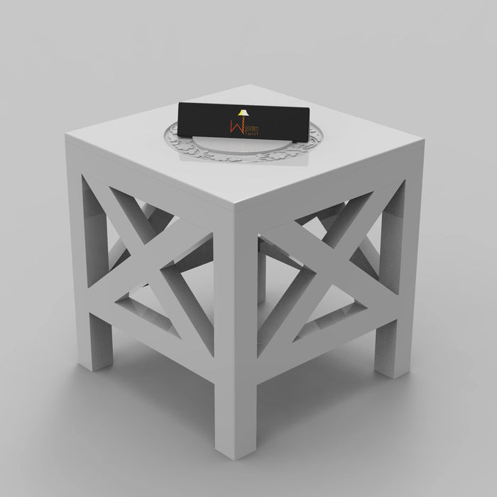 Handcrafted Wooden Square Stool - WoodenTwist