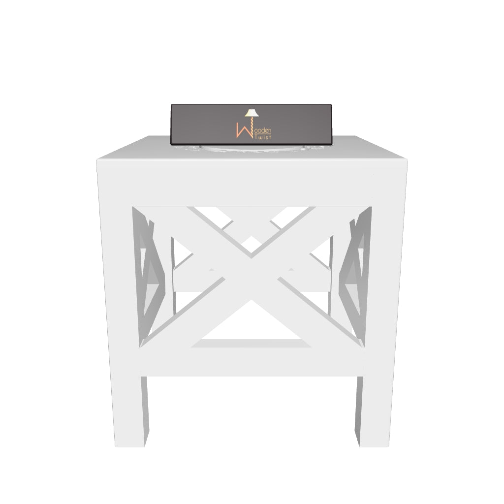 Handcrafted Wooden Square End Table