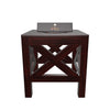 Handcrafted Wooden Square End Table