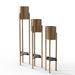 Metal Plant Stand Rack for Indoor & Outdoor (Golden, Set Of 3) - WoodenTwist