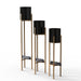 Metal Plant Stand Rack for Indoor & Outdoor (Black & Golden Set Of 3) - WoodenTwist