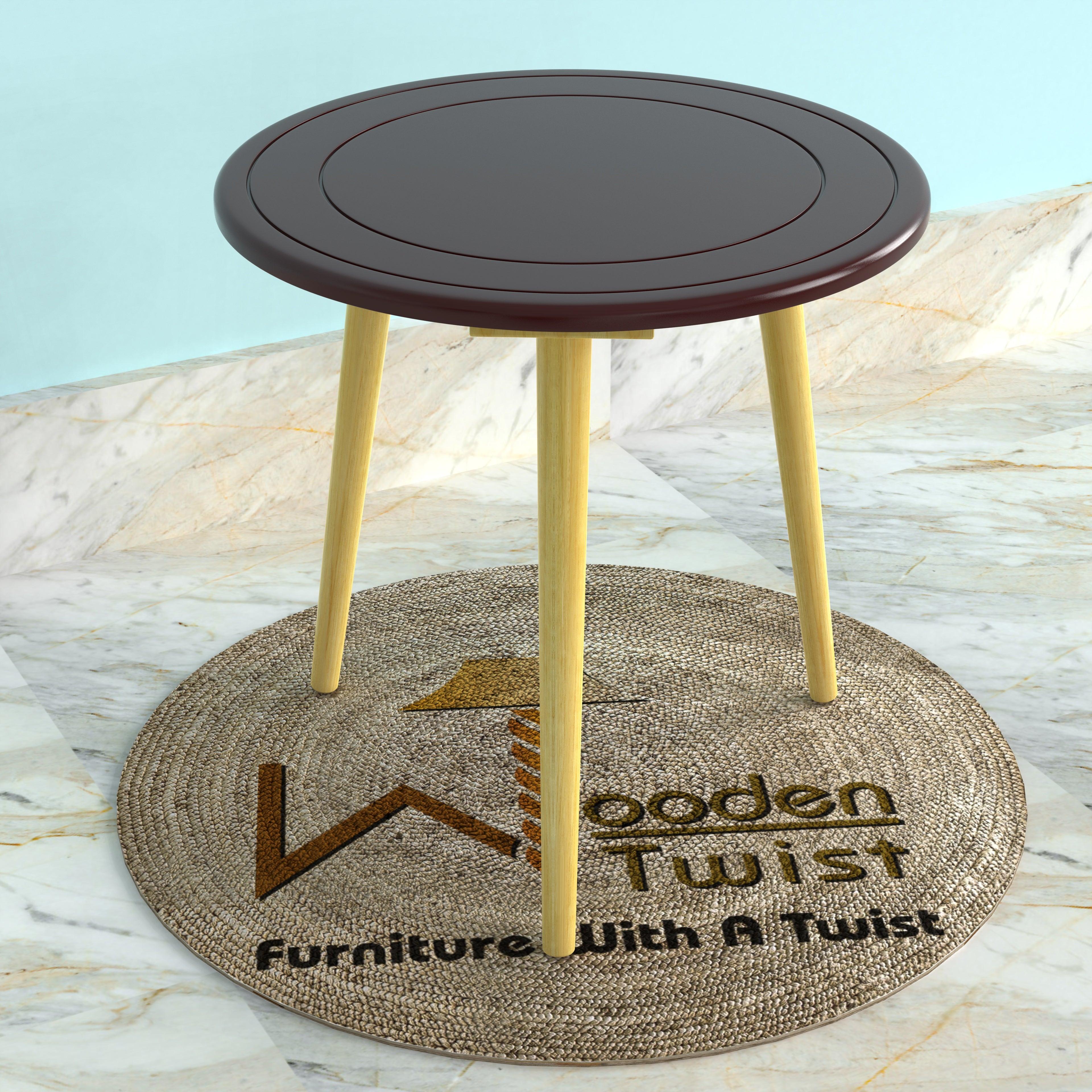 Wooden Twist Malin Round End Table - WoodenTwist