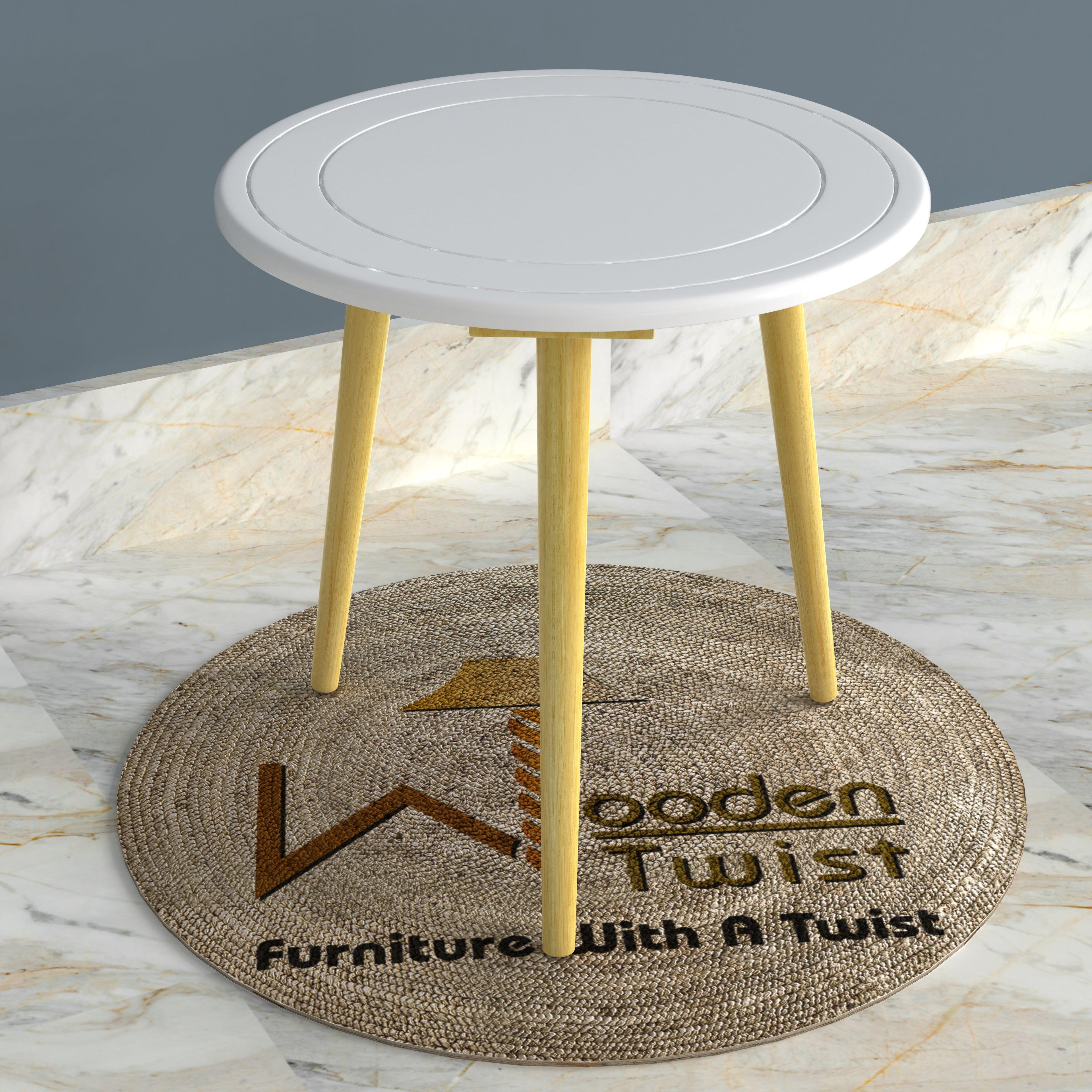 Wooden Twist Malin Round End Table - WoodenTwist