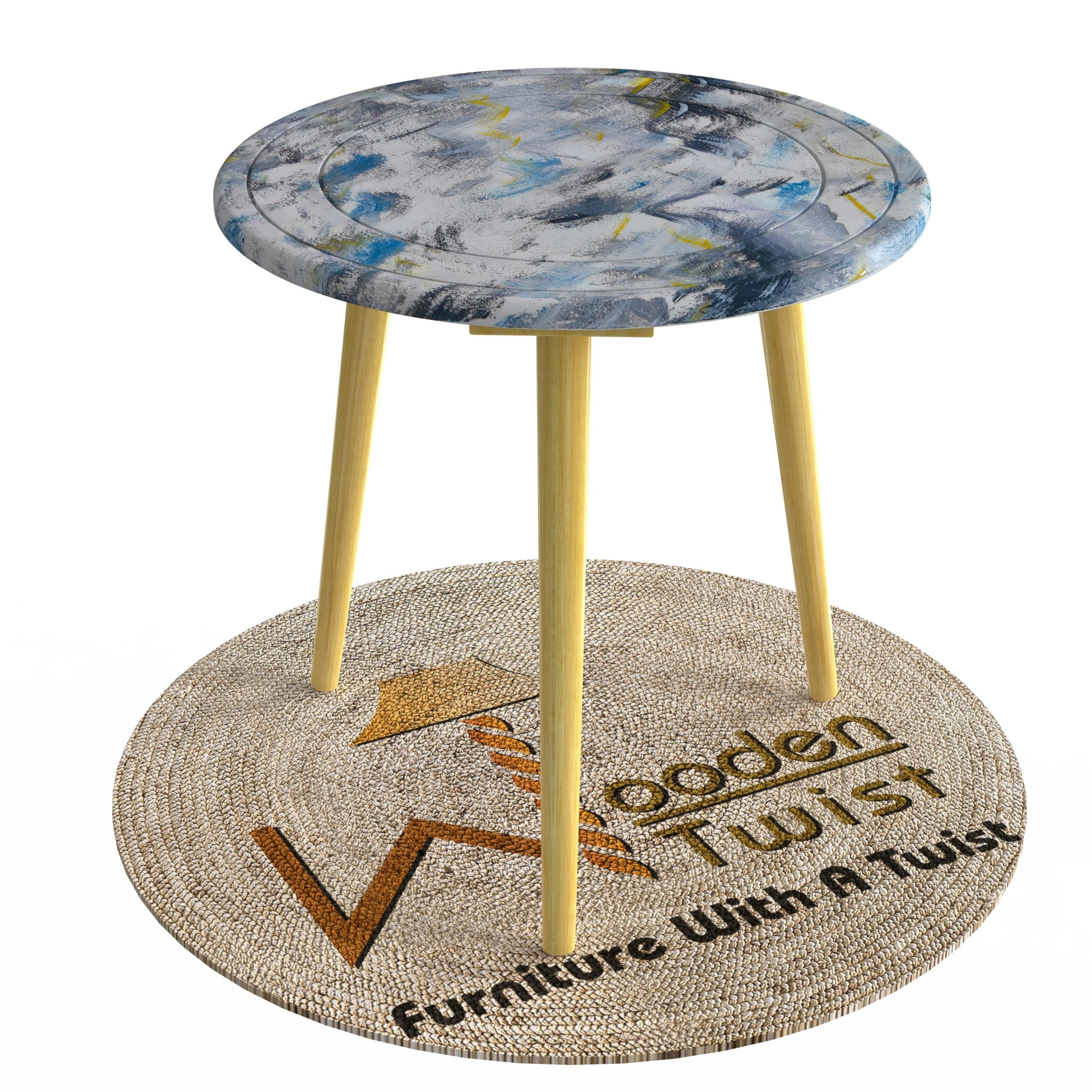 Wooden Twist Malin Round End Table - WoodenTwist